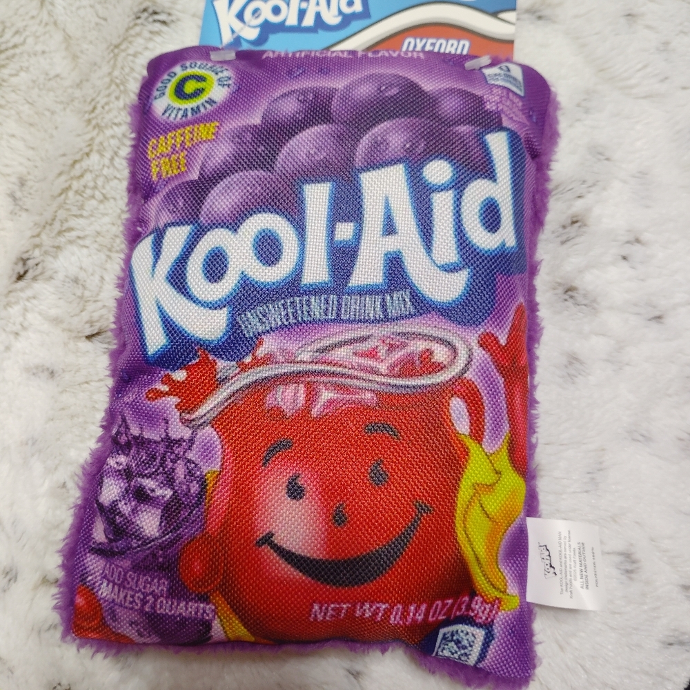 KOOL AID DOG TOY PLUSH SQUEAKY
